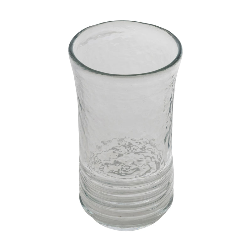 12 OZ. HAND-BLOWN RIBBED DRINKING GLASS