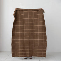 60"L X 50"W COTTON WAFFLE WEAVE THROW WITH GRID PATTERN