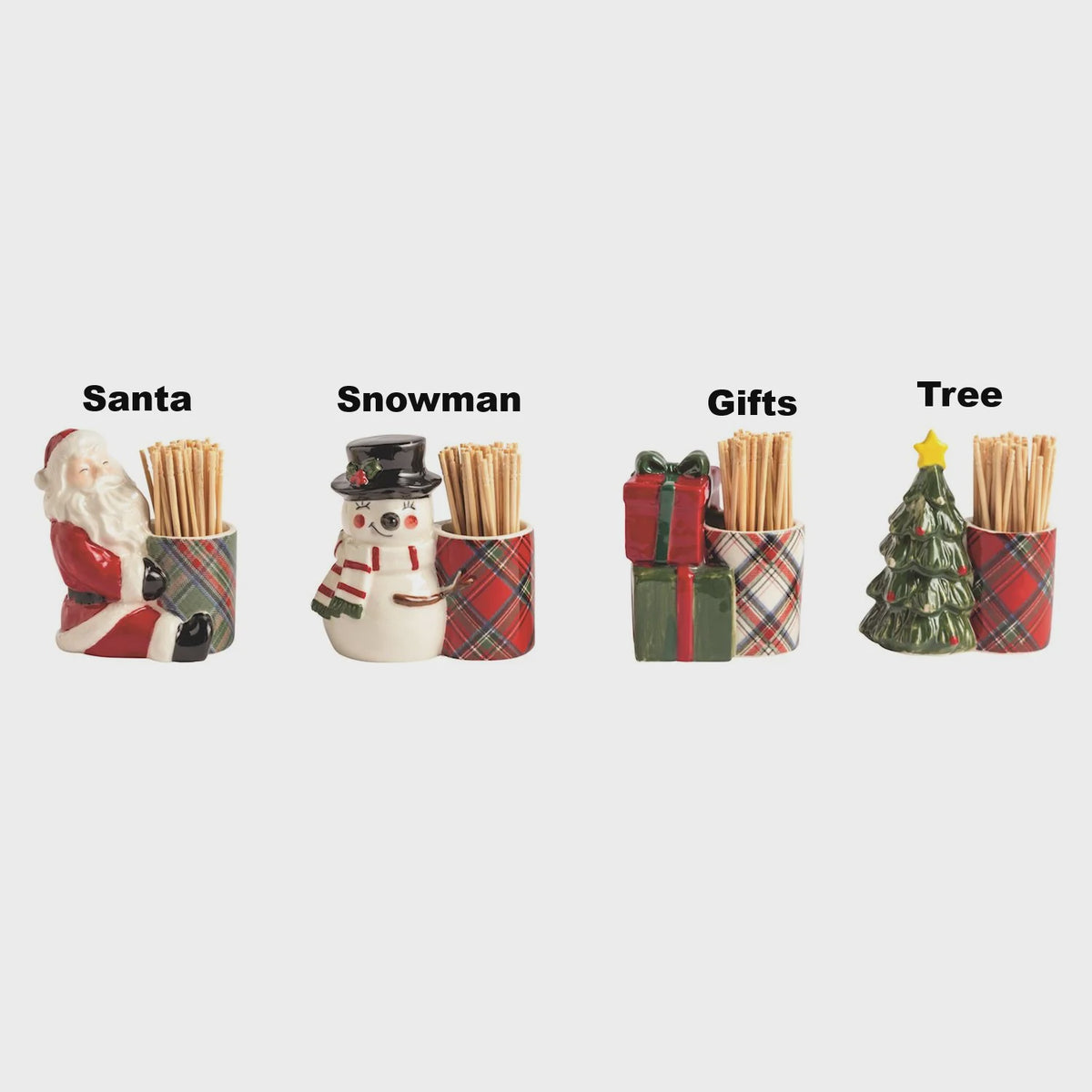 CHRISTMAS TARTAN TOOTHPICK