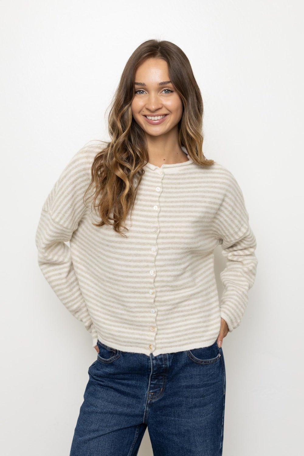 MINI STRIPE PIPER CARDIGAN