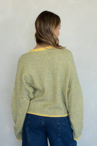 PIN STRIPED PIPER CARDIGAN