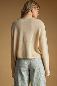 BUTTON FRONT EASY KNITTED CARDIGAN
