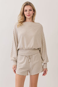BOAT NECK DOLPHIN KNIT SWEATER
