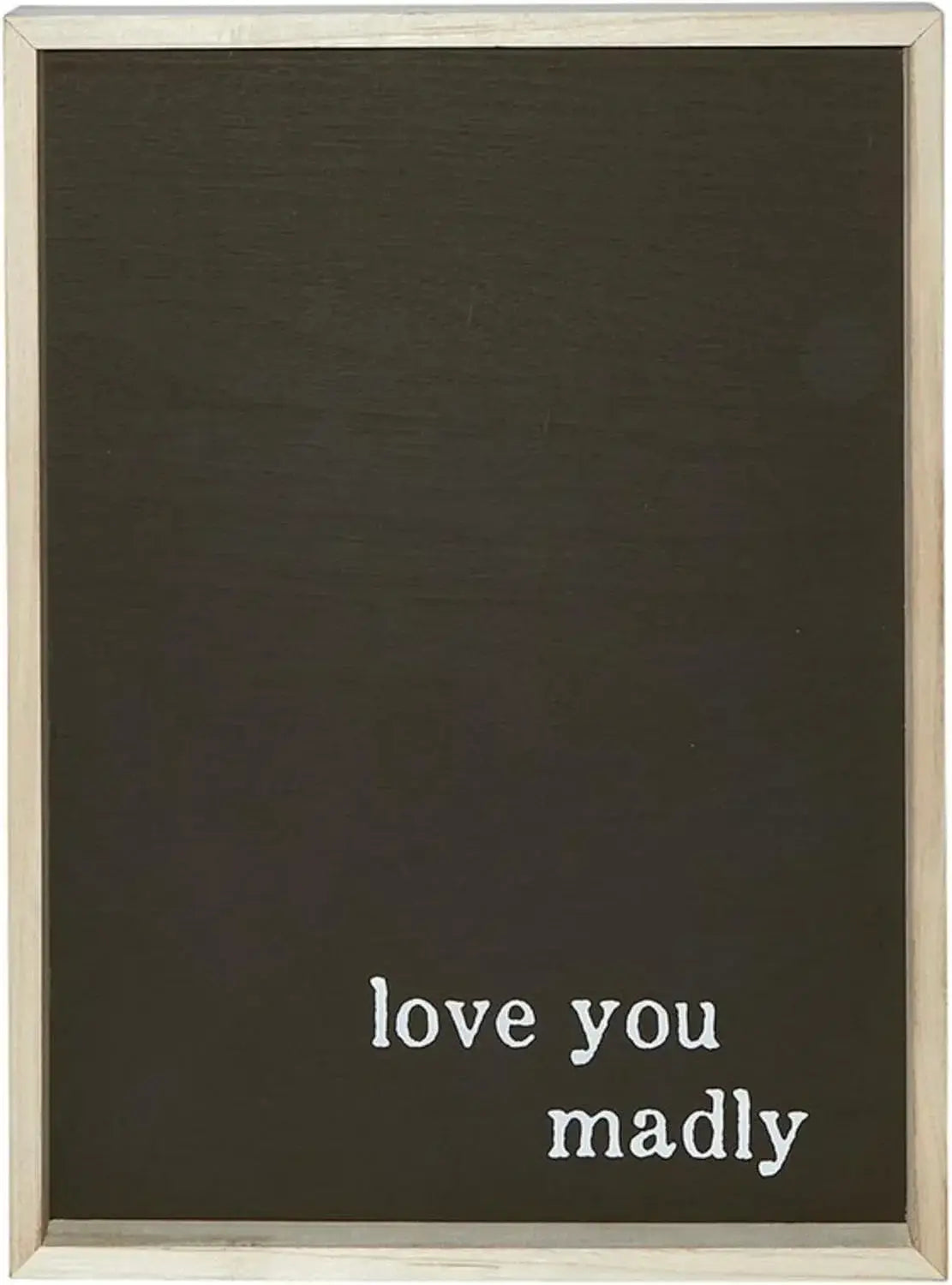 Framed Love You Madly chalkboard wall sign, perfect Valentines Day gift
