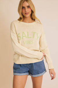 "SALTY VIBES" LIGHT WEIGHT SWEATER