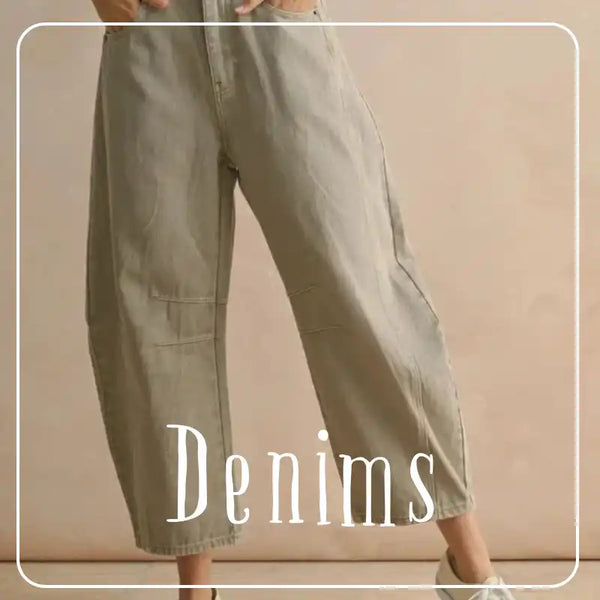 Relaxed fit olive green denim pants with knee seams