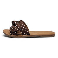 HARPER BOW SLIDE SANDALS
