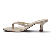 SLOANE POINTED TOE THONG KITTEN HEEL SANDALS