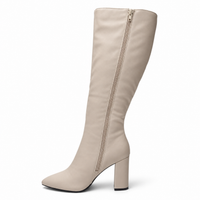 BELLEFLEUR POINTED TOE BLOCK HEEL KNEE HIGH BOOTS