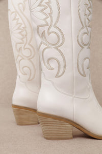 GIADA EMBROIDERED KNEE HIGH WESTERN COWGIRL BOOTS