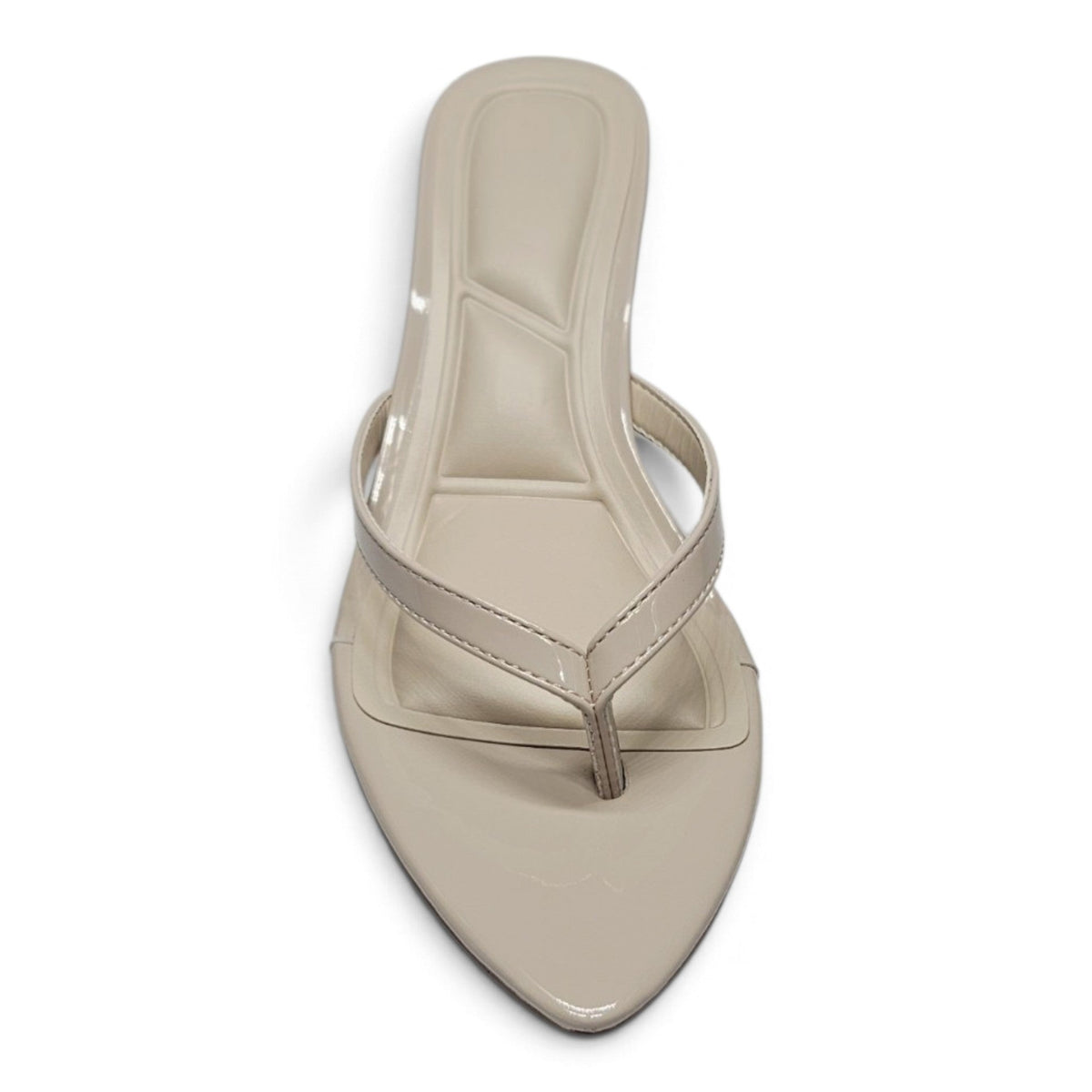 SLOANE POINTED TOE THONG KITTEN HEEL SANDALS