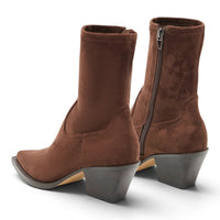 DOLCE VITA RUTGER POINTED TOE BLOCK HEEL LEATHER BOOTS