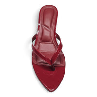 SLOANE POINTED TOE THONG KITTEN HEEL SANDALS
