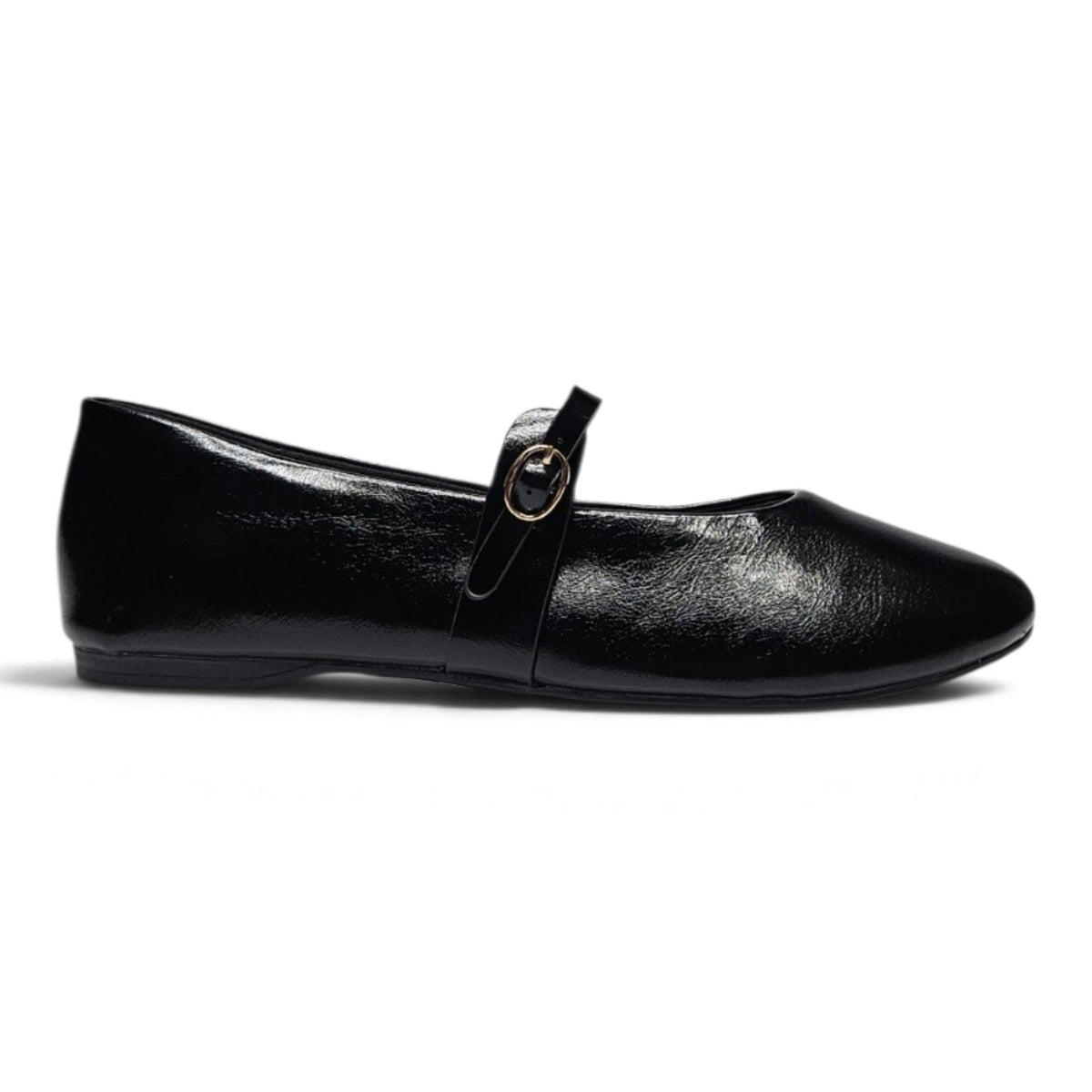 MARIELLE ROUND TOE BUCKLE STRAP MARY JANE FLATS