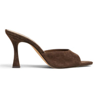 DOLCE VITA ROSHA PEEP TOE SCULPTED HEEL MULES
