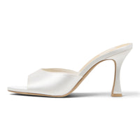 DOLCE VITA ROSHA PEEP TOE SCULPTED HEEL MULES