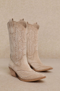 TESSA EMBROIDERED POINTED TOE WESTERN COWGIRL BOOTS