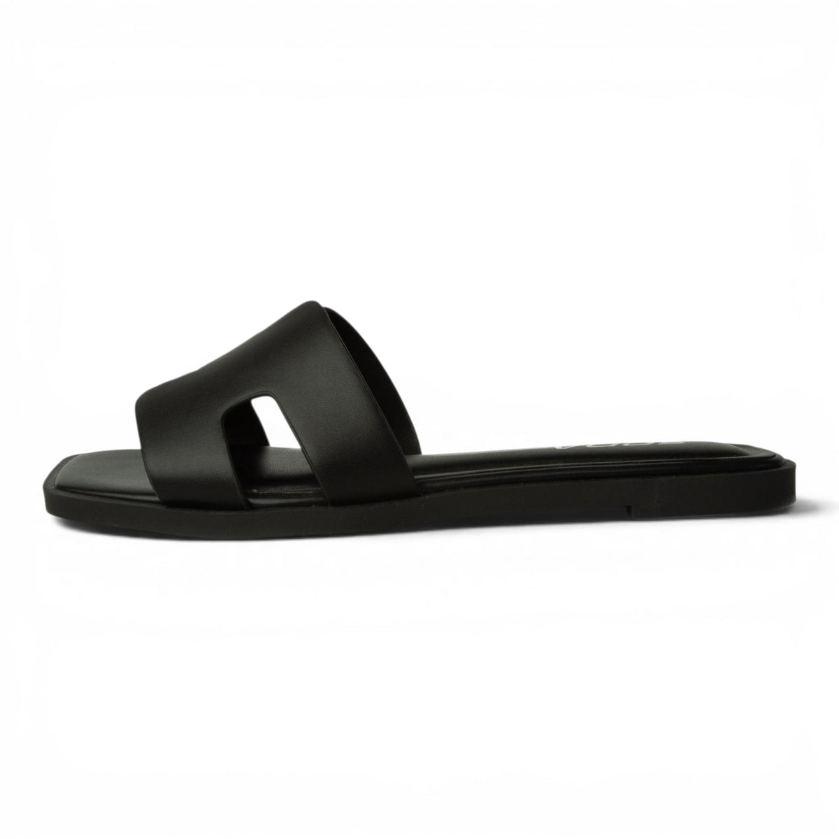 KNIT H BAND FLAT SLIDE SANDALS