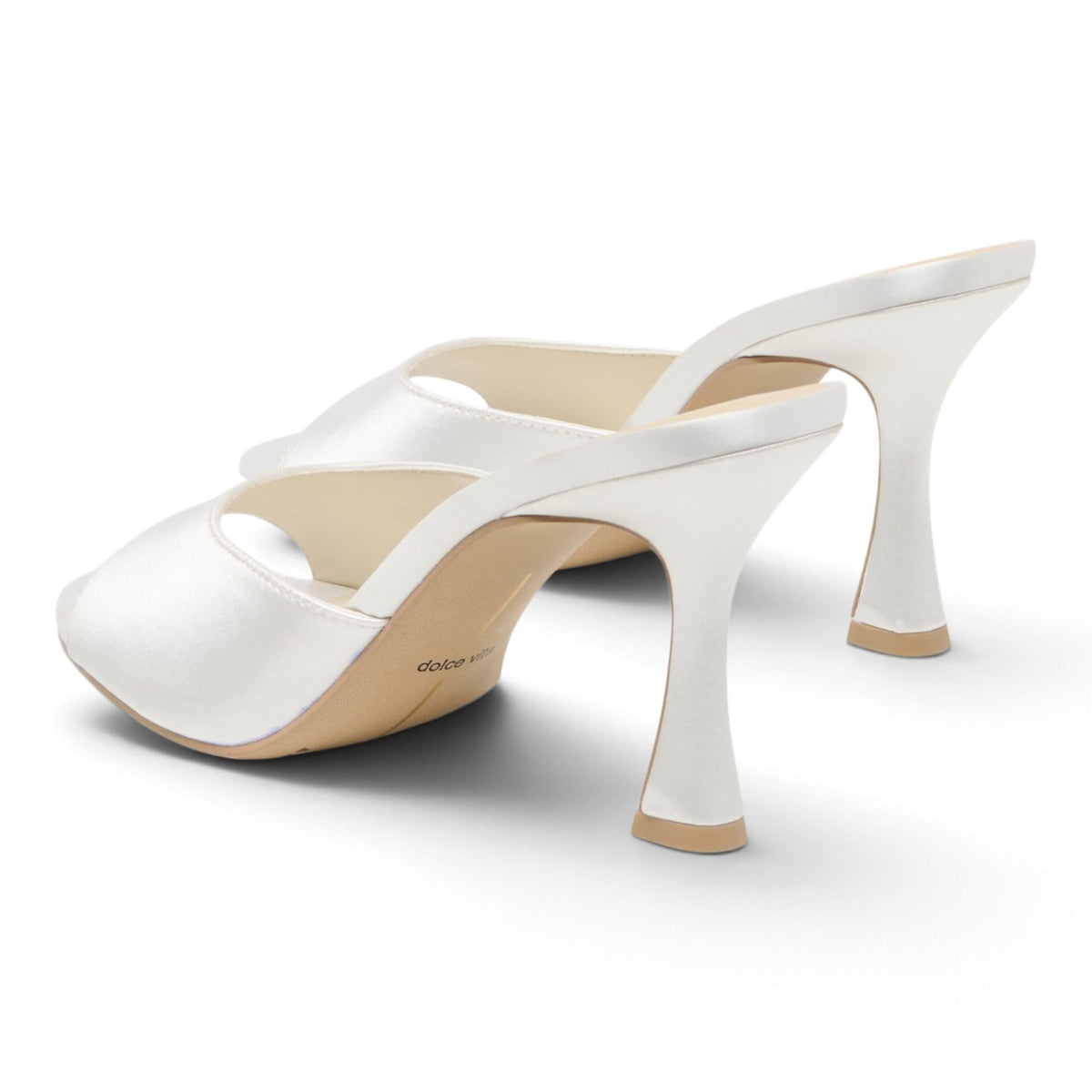 DOLCE VITA ROSHA PEEP TOE SCULPTED HEEL MULES