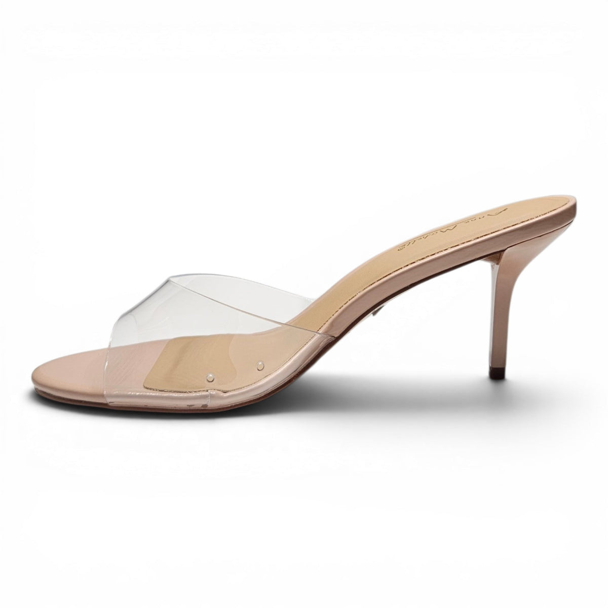 PARIS OPEN TOE SINGLE BAND STILETTO MULE HEELS