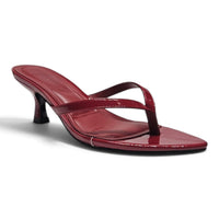 SLOANE POINTED TOE THONG KITTEN HEEL SANDALS