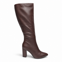 BELLEFLEUR POINTED TOE BLOCK HEEL KNEE HIGH BOOTS