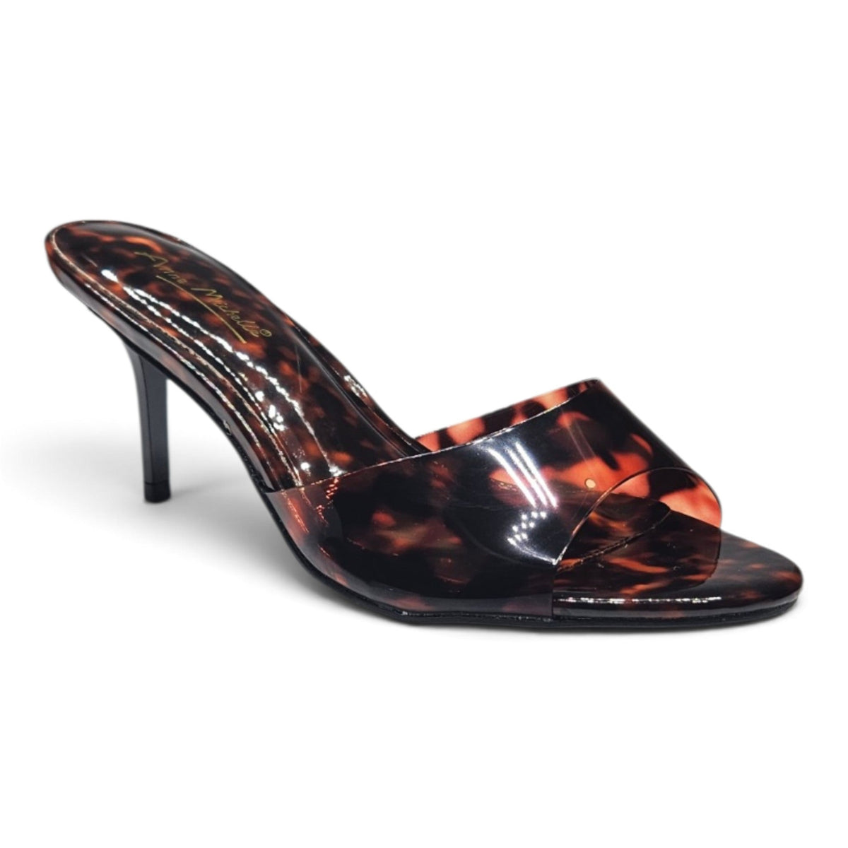 PARIS OPEN TOE SINGLE BAND STILETTO MULE HEELS