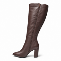 BELLEFLEUR POINTED TOE BLOCK HEEL KNEE HIGH BOOTS