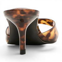 STEVE MADDEN KENDRIX TORTOISE PRINT SLIDE HEELS