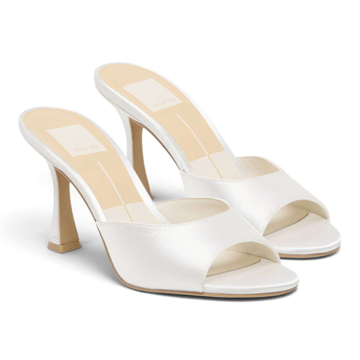 DOLCE VITA ROSHA PEEP TOE SCULPTED HEEL MULES