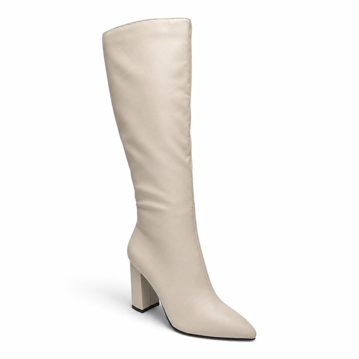 BELLEFLEUR POINTED TOE BLOCK HEEL KNEE HIGH BOOTS