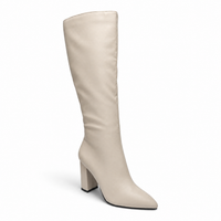BELLEFLEUR POINTED TOE BLOCK HEEL KNEE HIGH BOOTS