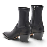 DOLCE VITA RUTGER POINTED TOE BLOCK HEEL LEATHER BOOTS