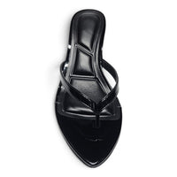 SLOANE POINTED TOE THONG KITTEN HEEL SANDALS