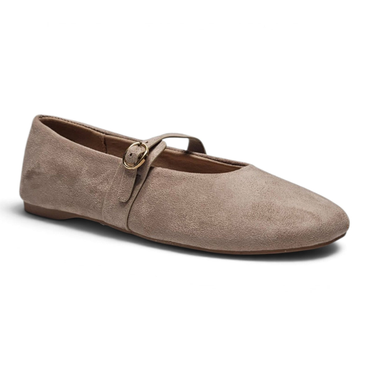 MARIELLE ROUND TOE BUCKLE STRAP MARY JANE FLATS