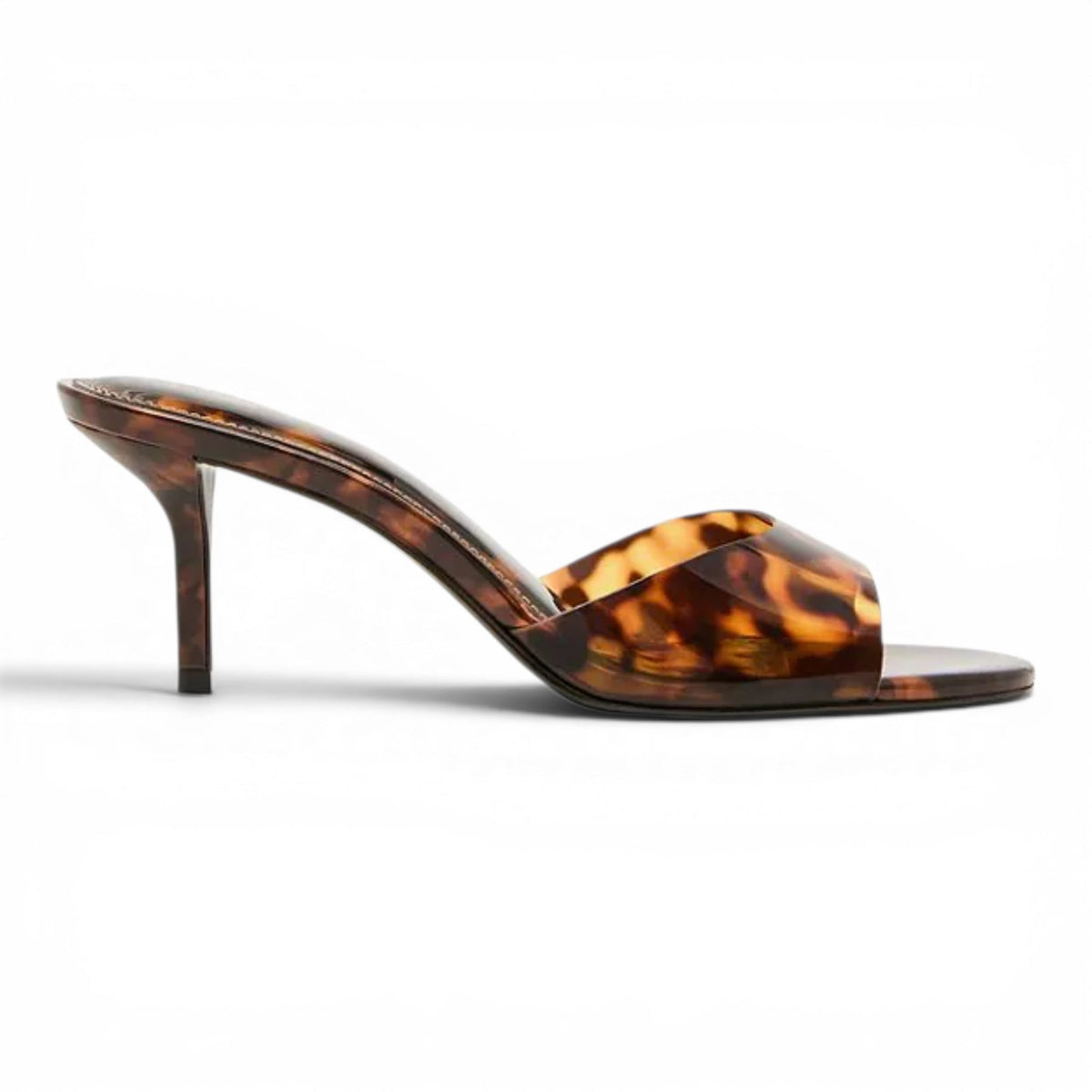 STEVE MADDEN KENDRIX TORTOISE PRINT SLIDE HEELS