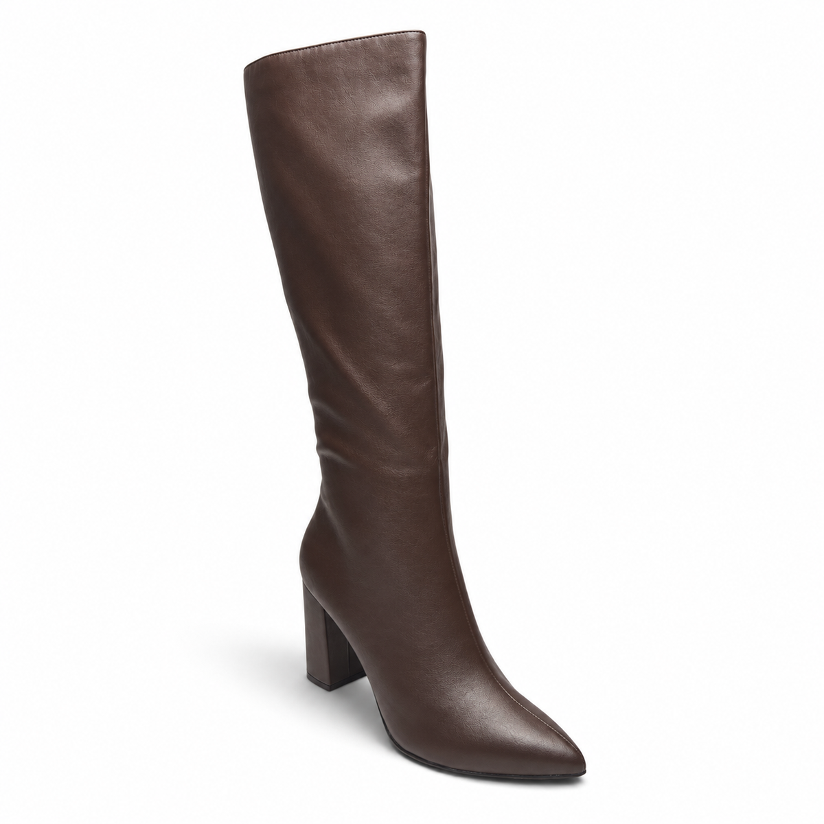 BELLEFLEUR POINTED TOE BLOCK HEEL KNEE HIGH BOOTS