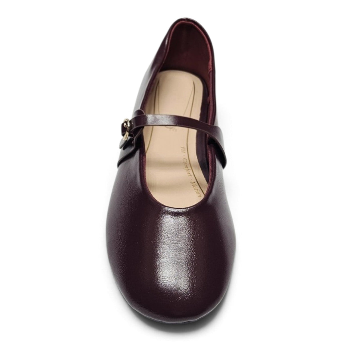MARIELLE ROUND TOE BUCKLE STRAP MARY JANE FLATS