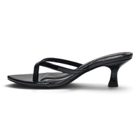 SLOANE POINTED TOE THONG KITTEN HEEL SANDALS