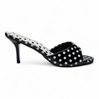 PARIS OPEN TOE SINGLE BAND STILETTO MULE HEELS