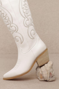 GIADA EMBROIDERED KNEE HIGH WESTERN COWGIRL BOOTS