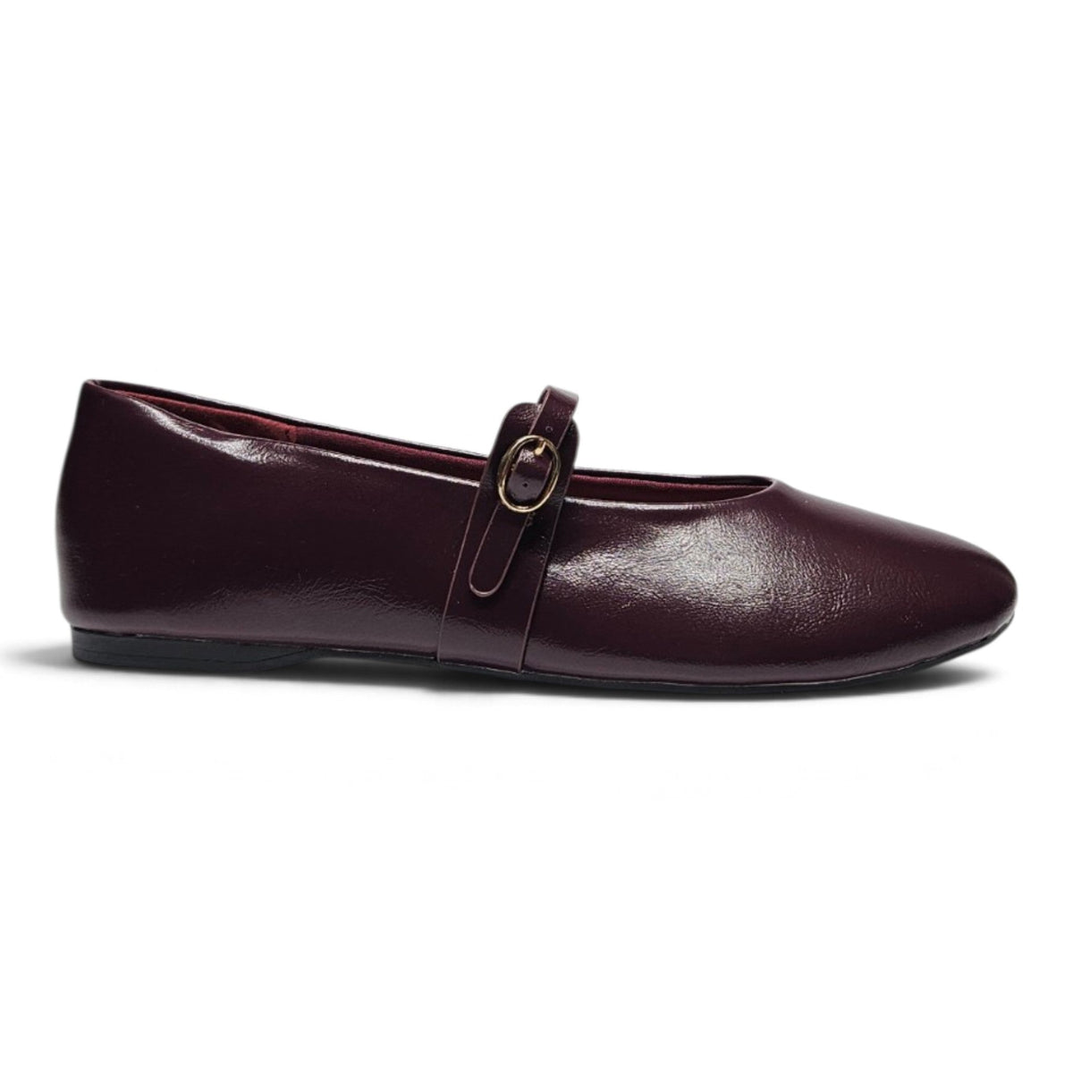 MARIELLE ROUND TOE BUCKLE STRAP MARY JANE FLATS