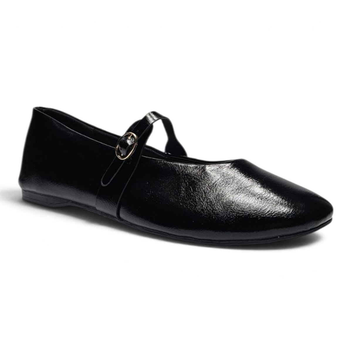 MARIELLE ROUND TOE BUCKLE STRAP MARY JANE FLATS