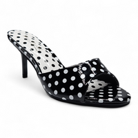 PARIS OPEN TOE SINGLE BAND STILETTO MULE HEELS
