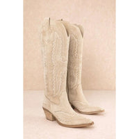 TESS POINTED TOE WESTERN STITCHED TALL COWGIRL BOOTS