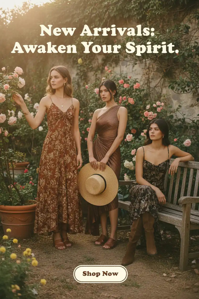 Three women showcasing different styles of summer dresses.