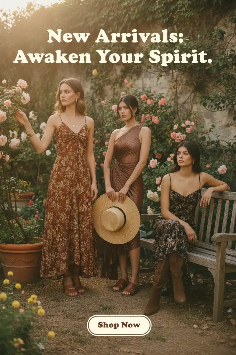 Three women showcasing different styles of summer dresses.