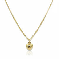 Gold Dipped Heart Necklace with 14k Gold Heart Charm