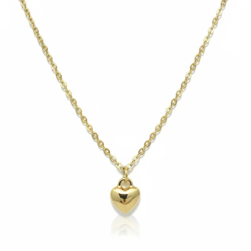 Gold Dipped Heart Necklace with 14k Gold Heart Charm