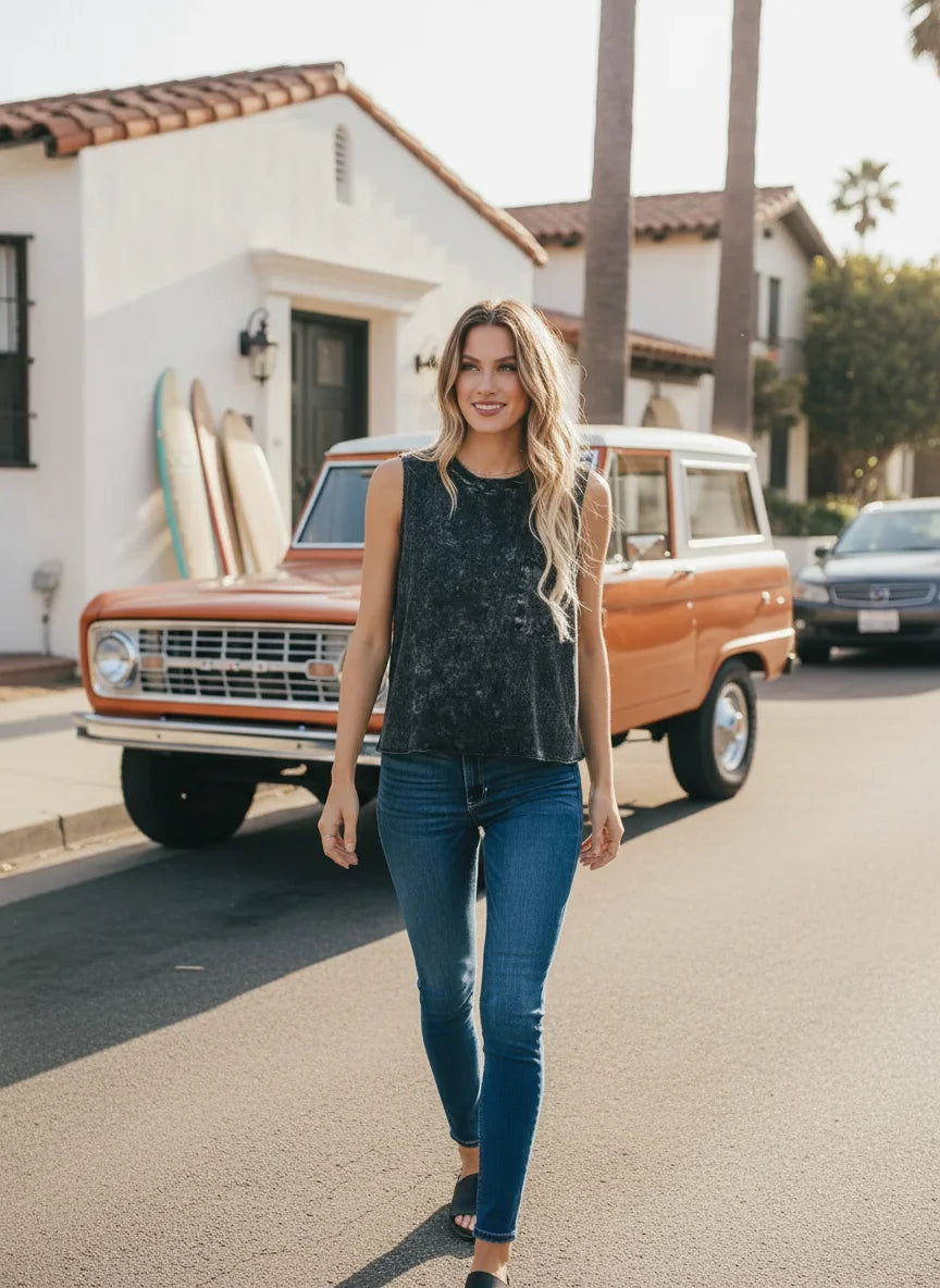 Orange 2019 Ford Bronco SUV on premium breathable cotton muscle tee